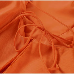 Flower Ruffles Halter Long Dress