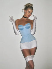 Satin Strapless Boned Corset Top