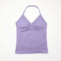 Halter Seamless Tank With Removable Pads