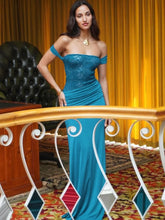 Blue Lace Patchwork Bodycon Long Dress