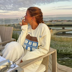 Country Home Printed Sweater