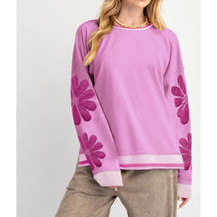 Sea Shell Embroidery Sweatshirt