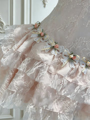 Ruffle Frill Hem Strapless Mini Dress