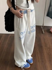 Letter Print Drawstring Sweatpants