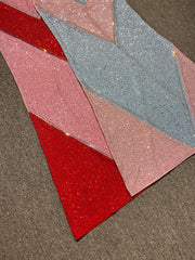 Sequin Two-Tone Spaghetti Straps Rhinestone Long Dress