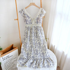 Floral Print Sleeveless Nightgown