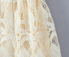 Lace Embroidered Spaghetti Strap Mini Dress