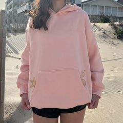 Seashell Embroidery Sweatshirt Hoodie