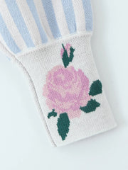 Striped Pattern Printed Cardigan