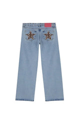 Star Print High Waited Jeans