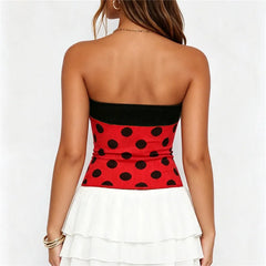 Printed 3D Daisy Flower Decoration Bandeau Top