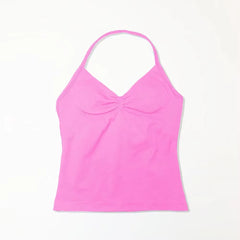 Halter Seamless Tank With Removable Pads