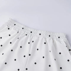 Polka Dots Sweatshirt And Shorts Co‑ord Set