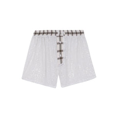 Sequined Patchwork Pyjama Shorts