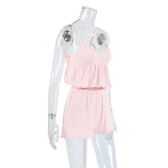 Pink Cami Top And Shorts Pj Set