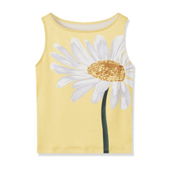 Y2K Flower Print Sleeveless Tank Top - Colorful Summer Style