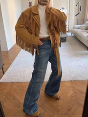 Khaki Fringe Seaud Jacket