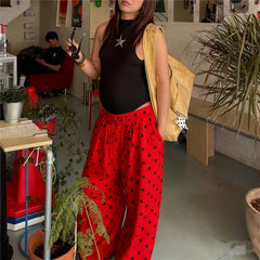 Polka Dot Wide Leg Pants