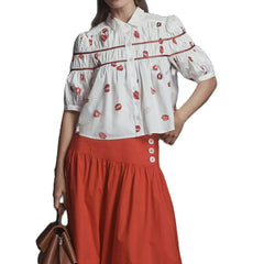 Puff Sleeve Floral Peplum Blouse