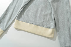 Rib Zipper Sweatshirt And Low Waist Pleated Mini Skirt Set