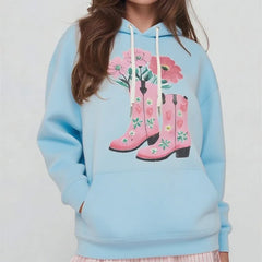 Cowboy Boots Print Hoodie