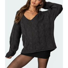 Cable Knit Off Shoulder Sweater