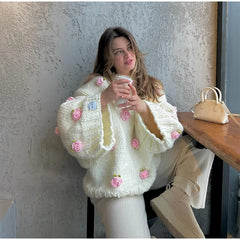 Rose Embellished Sweater