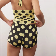 Polka Dot Print Drawstring Shorts