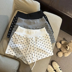 Polka Dot Drawstring Shorts
