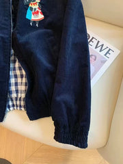 Corduroy Paid Lining Patchwork Jacket