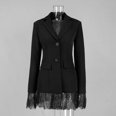 Lace Patchwork Blazer