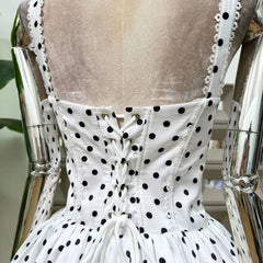 Polka Dot Corset Mini Dress