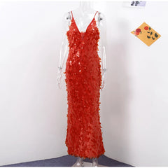 Sequined Slip Long Dress