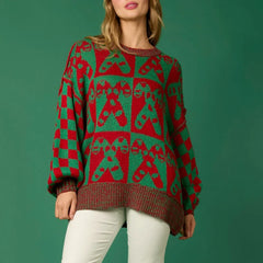 Halloween/Christmas Print Sweater