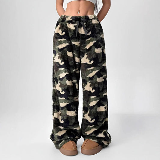 Printed Plush Sweatpants