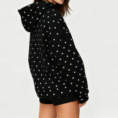 Polka Dot Printed Hoddie