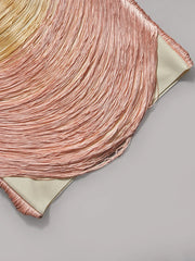 Tassel Bandage O-Neck Gradient Mini Dress