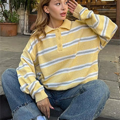 Striped Knitted Sweatshirt