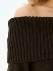 Off Shoulder Knit Sweater