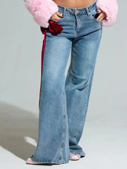 Red Velvet Bowknot Jeans