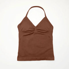 Halter Seamless Tank With Removable Pads