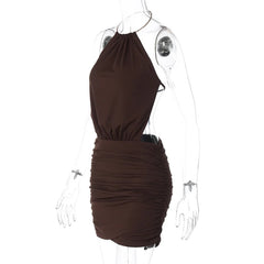 Halter Backless Mini Dress