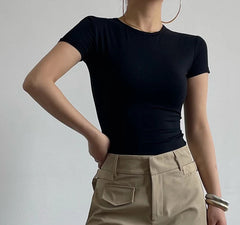 Back Cut Out Braided T-shirt