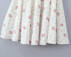 Floral Print Corset Midi Dress