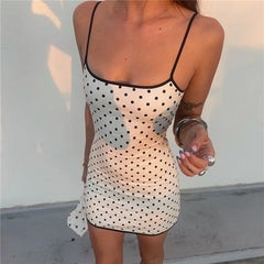 Polka Dot Slip Mini Dress