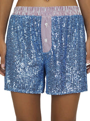 Sequined Patchwork Pyjama Shorts