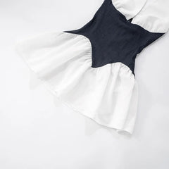 White Halter Corset Mini Dress