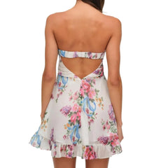Floral dress with open back