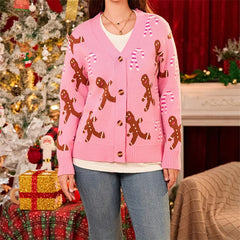 Candy Cane Button Down Christmas Cardigan