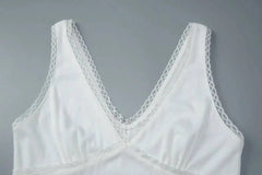 Ribbed V-neck Vest And Mini Skirt Set